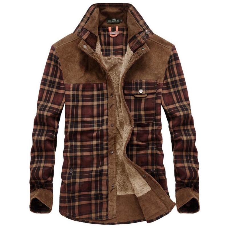 Flannel Shirt Lined - Erkek Ceketleri Kışlık Rüzgar Geçirmez Sıcak