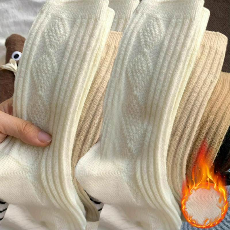 Thermal Sock Wool - 3 çift Kaşmir Yün Çorap kadın