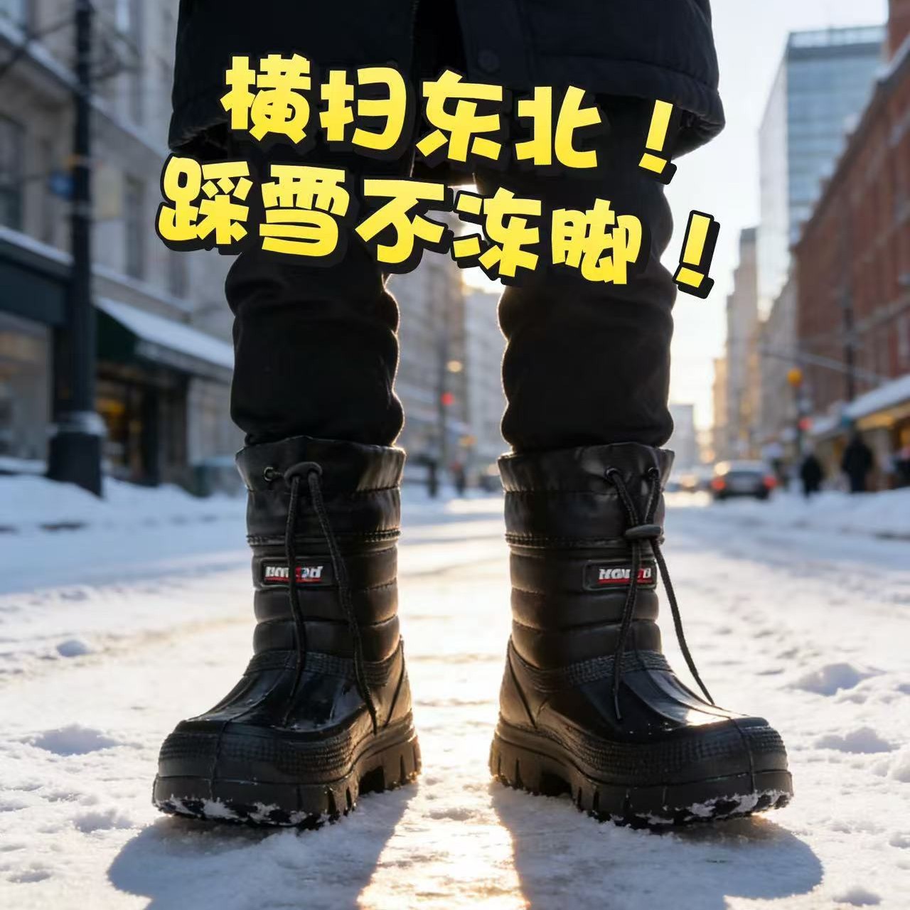 Waterproof Winter Boot - Kar botları erkek yeni kadife sıcak