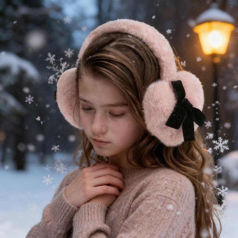 Earmuffs Foldable - 1 adet kadın kış düz renk