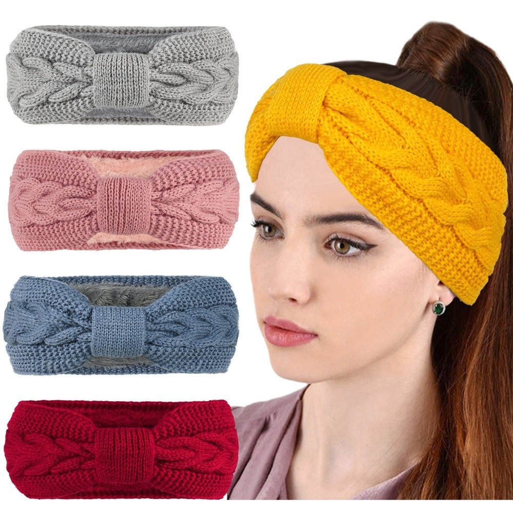 Winter Headband Fleece - Kışlık Örgü Kadınlar İçin Saç Bantları