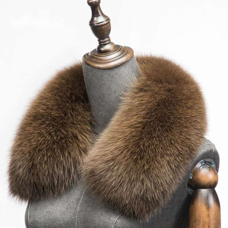 Shawl Wrap Winter - Kış Doğal Tilki Kürk Eşarp Kare