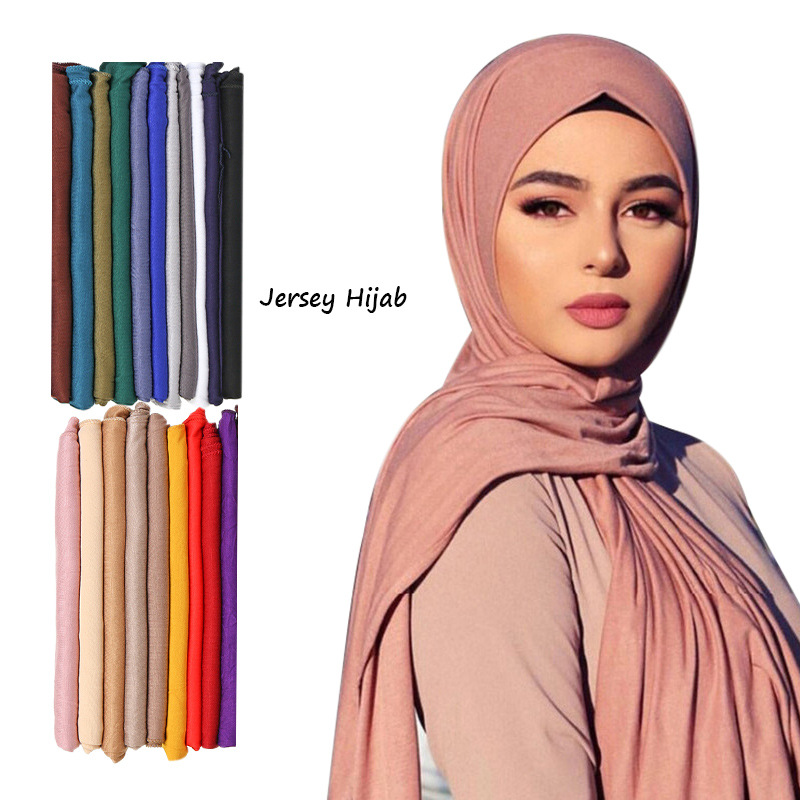 Shawl Wrap Winter - 30 Renk Düz Katı Modal Jersey