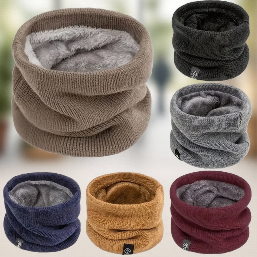 Neck Gaiter Fleece - Sıcak Örgü Atkı Kalınlaştırılmış Peluş Rüzgar