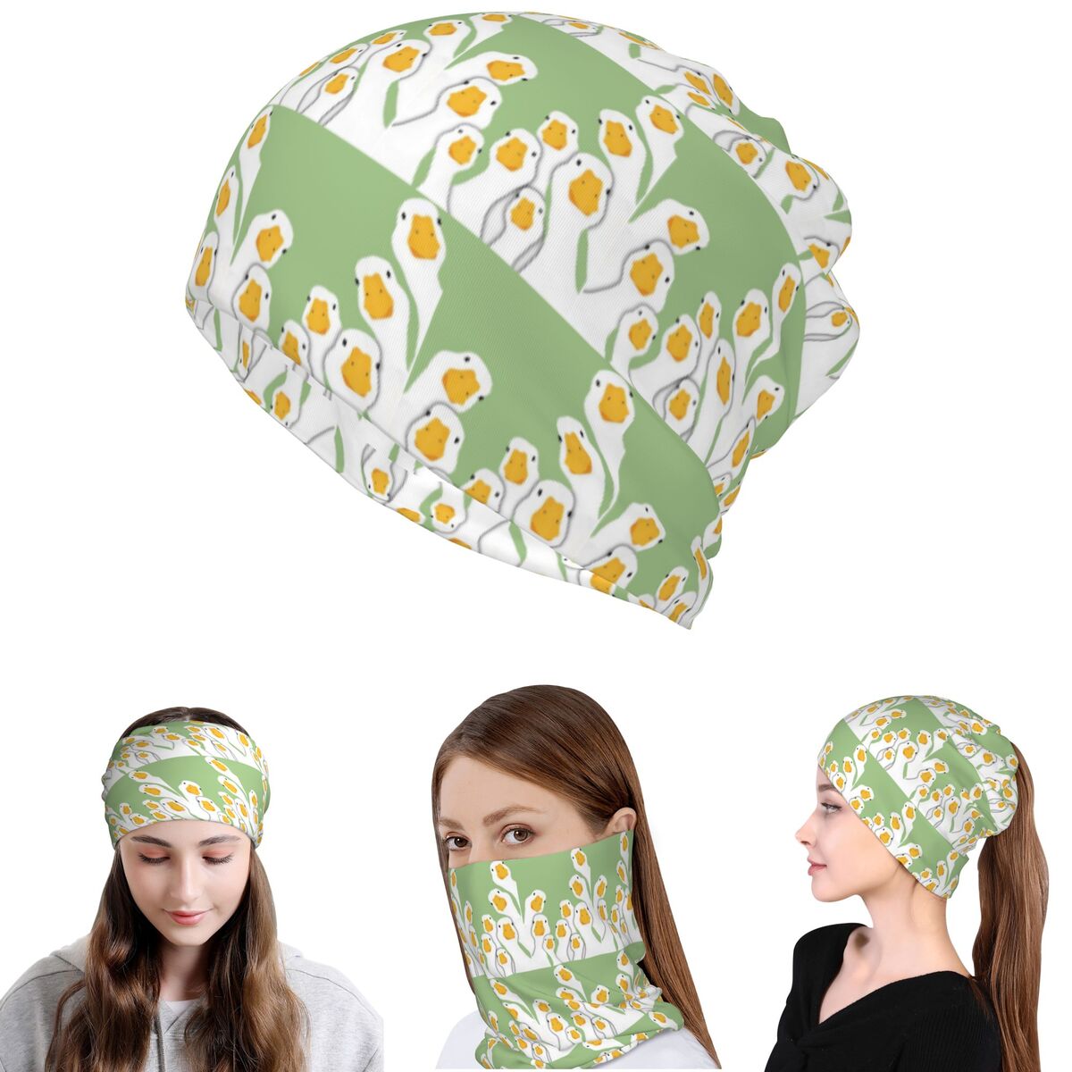 Knit Beanie Hat Warm - Karikatür Popüler Kaz Hayvan Bandana Boyun