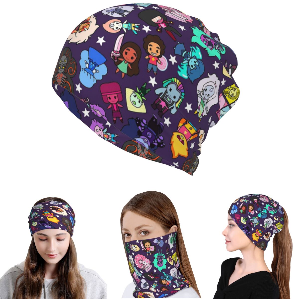 Knit Beanie Hat Warm - Kristal Taşlar Steven Universe Bandana Boyun