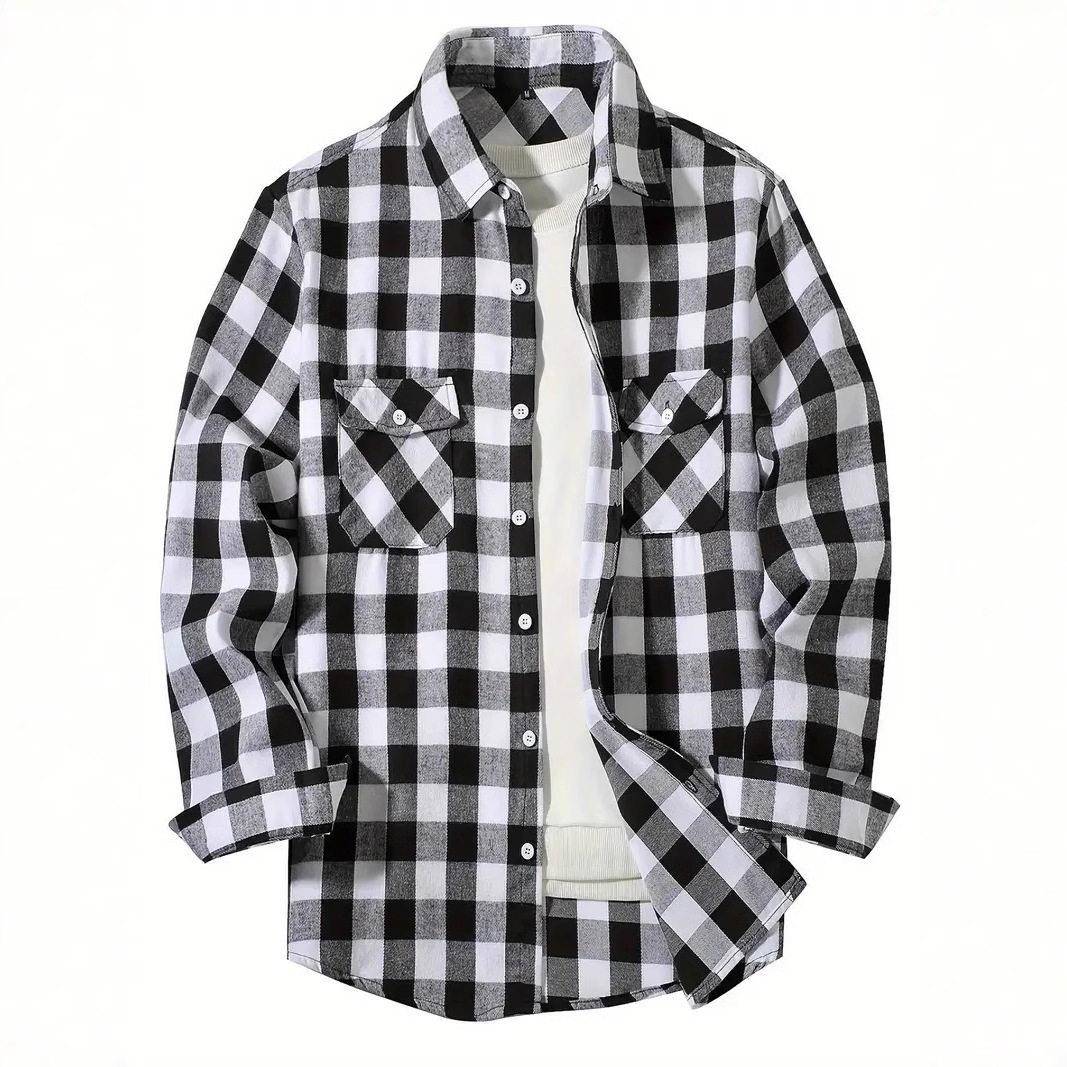 Flannel Shirt Lined - Erkek Şerpa Astarlı Flanel Gömlek Ceket