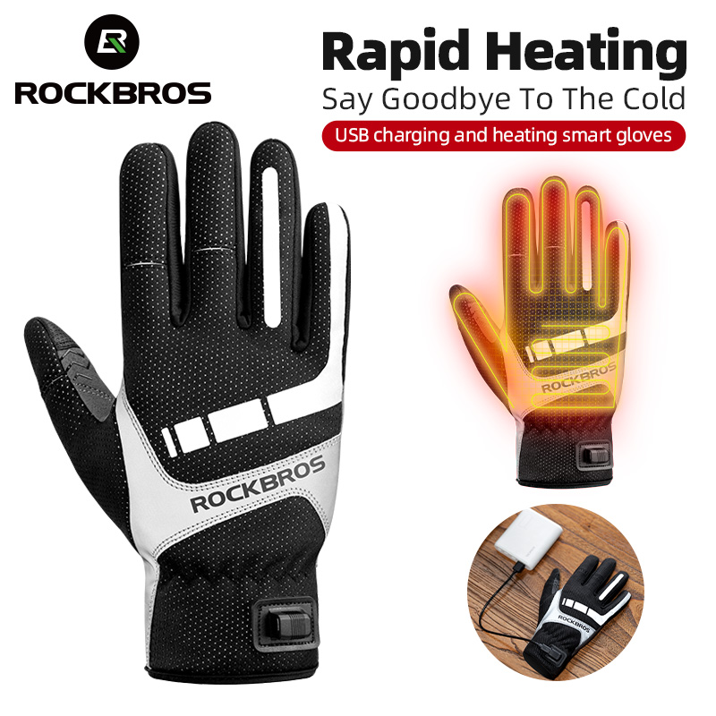 Touch Screen Gloves - ROCKBROS ısıtmalı kış eldiven bisiklet eldiveni