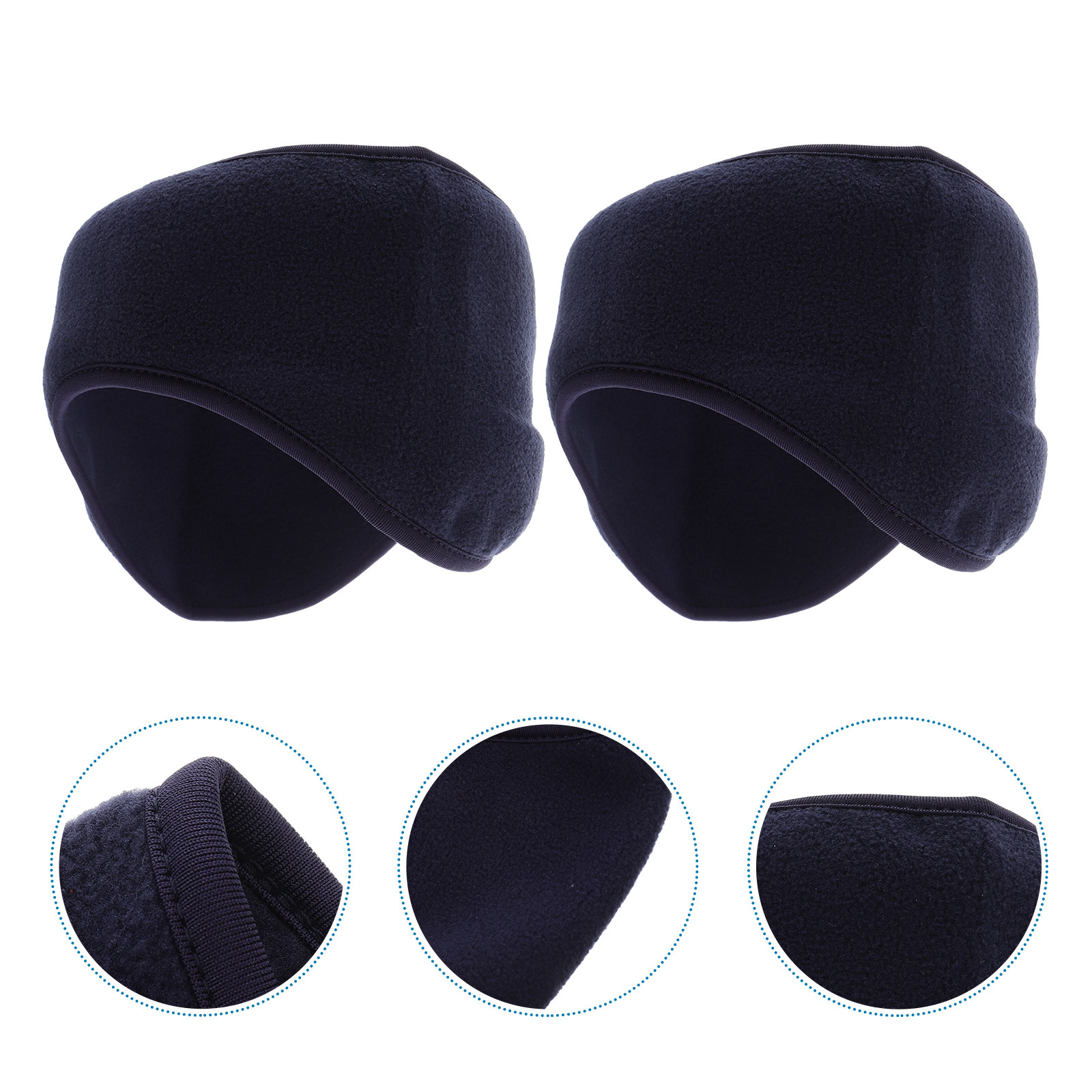 Fleece Ear Warmer Band - 2 Adet Sıcak Rüzgar Geçirmez Kafa