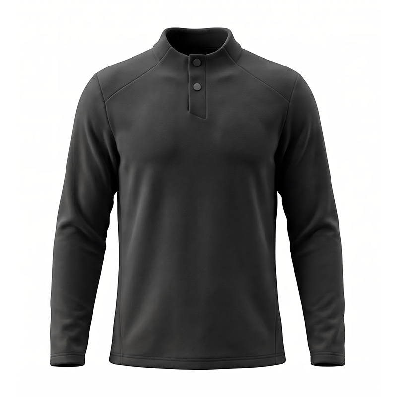 Flannel Shirt Lined - Erkek Polar Astarlı Henley Uzun Kollu