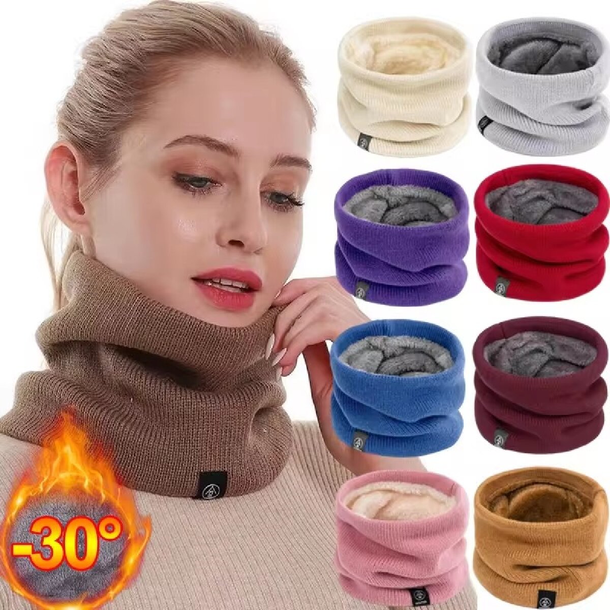 Winter Headband Fleece - Katı kış peluş susturucu yün örgü