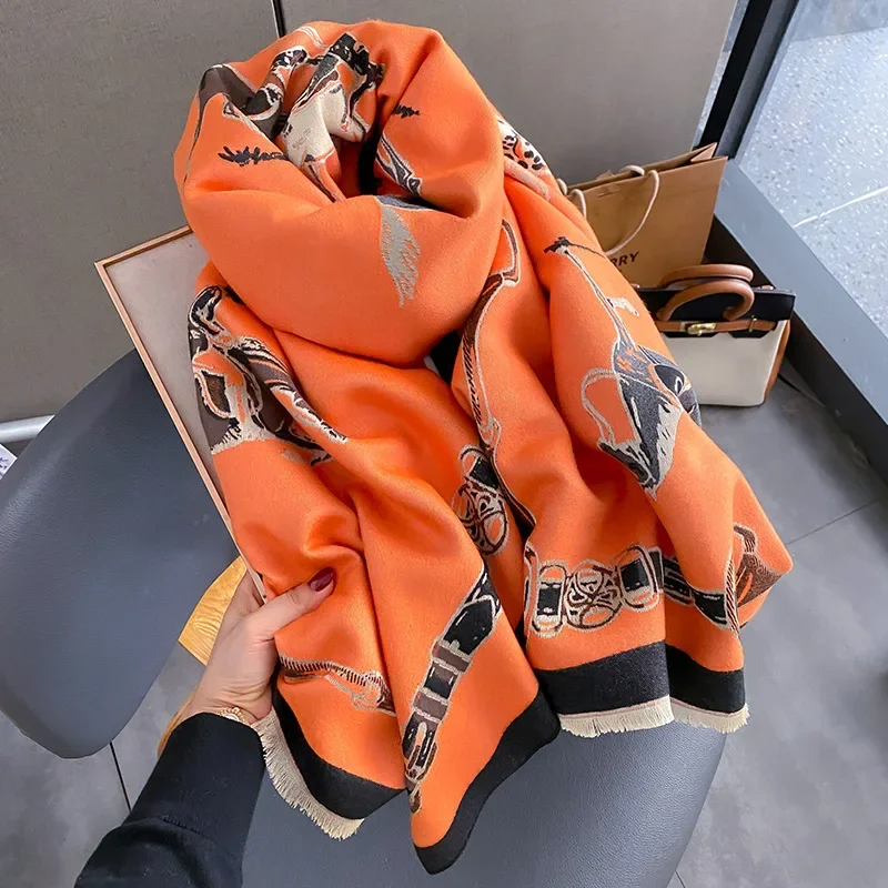Cashmere Pashmina Wrap - 2024 Lüks Sıcak Pashmina Şal Kadın