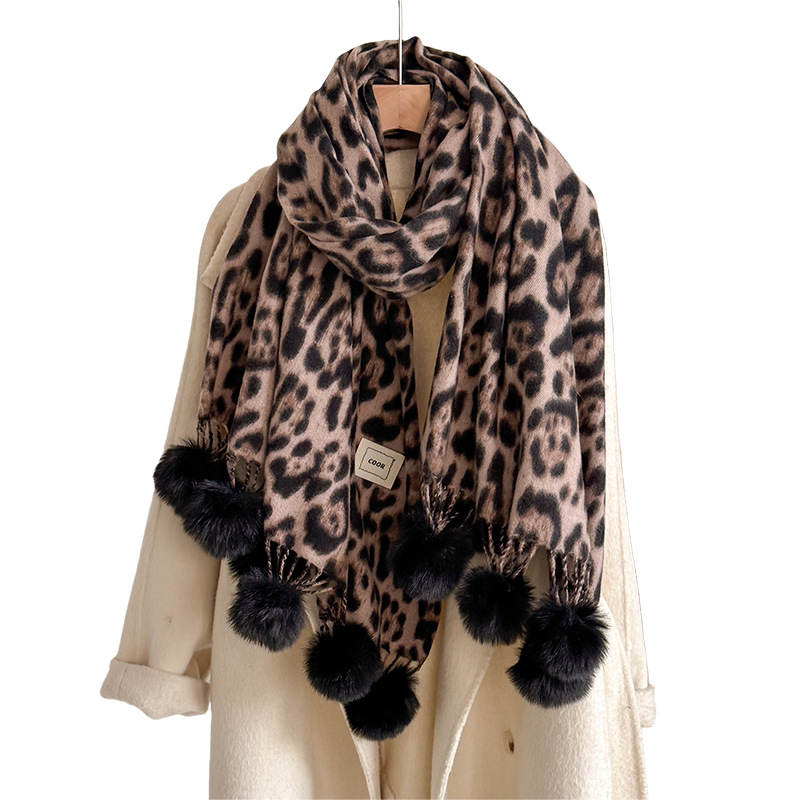 Yeni Lüks Kışlık Leopar Desenl - Cashmere Pashmina Wrap incelemesi ve fiyatı