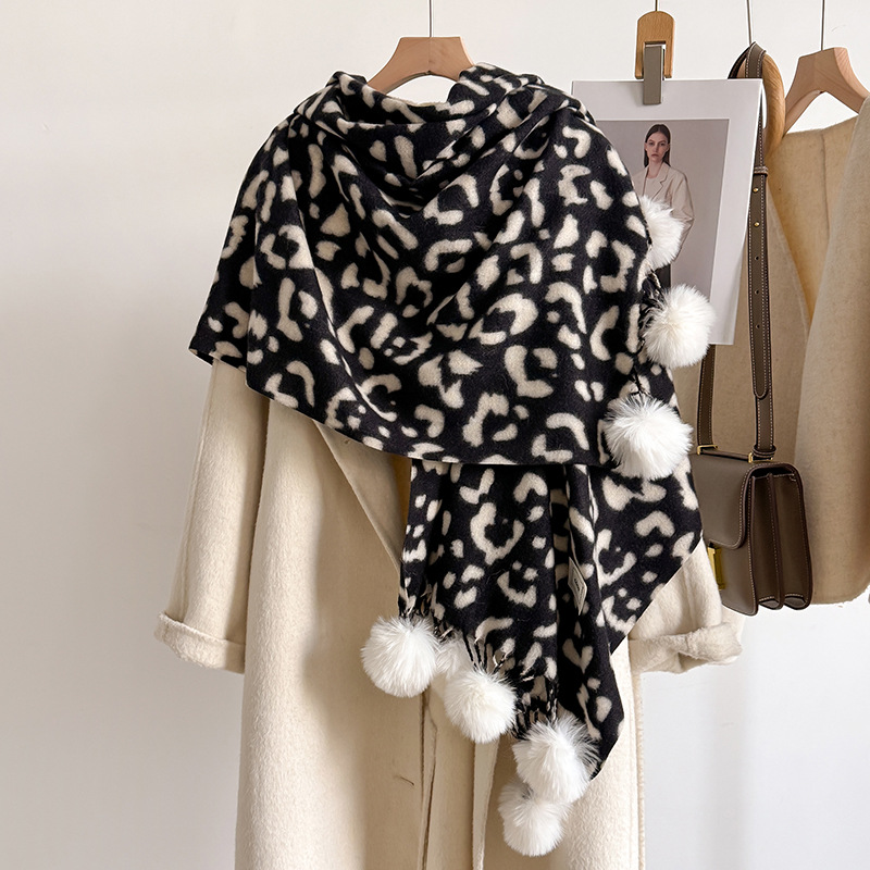 Yeni Lüks Kışlık Leopar Desenl - Cashmere Pashmina Wrap incelemesi ve fiyatı
