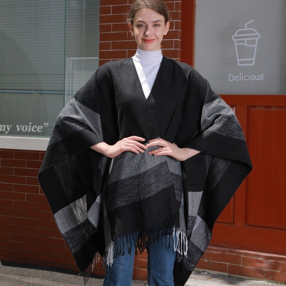 Sıcak tutan kaban ekose desenl - Shawl Wrap Winter incelemesi ve fiyatı