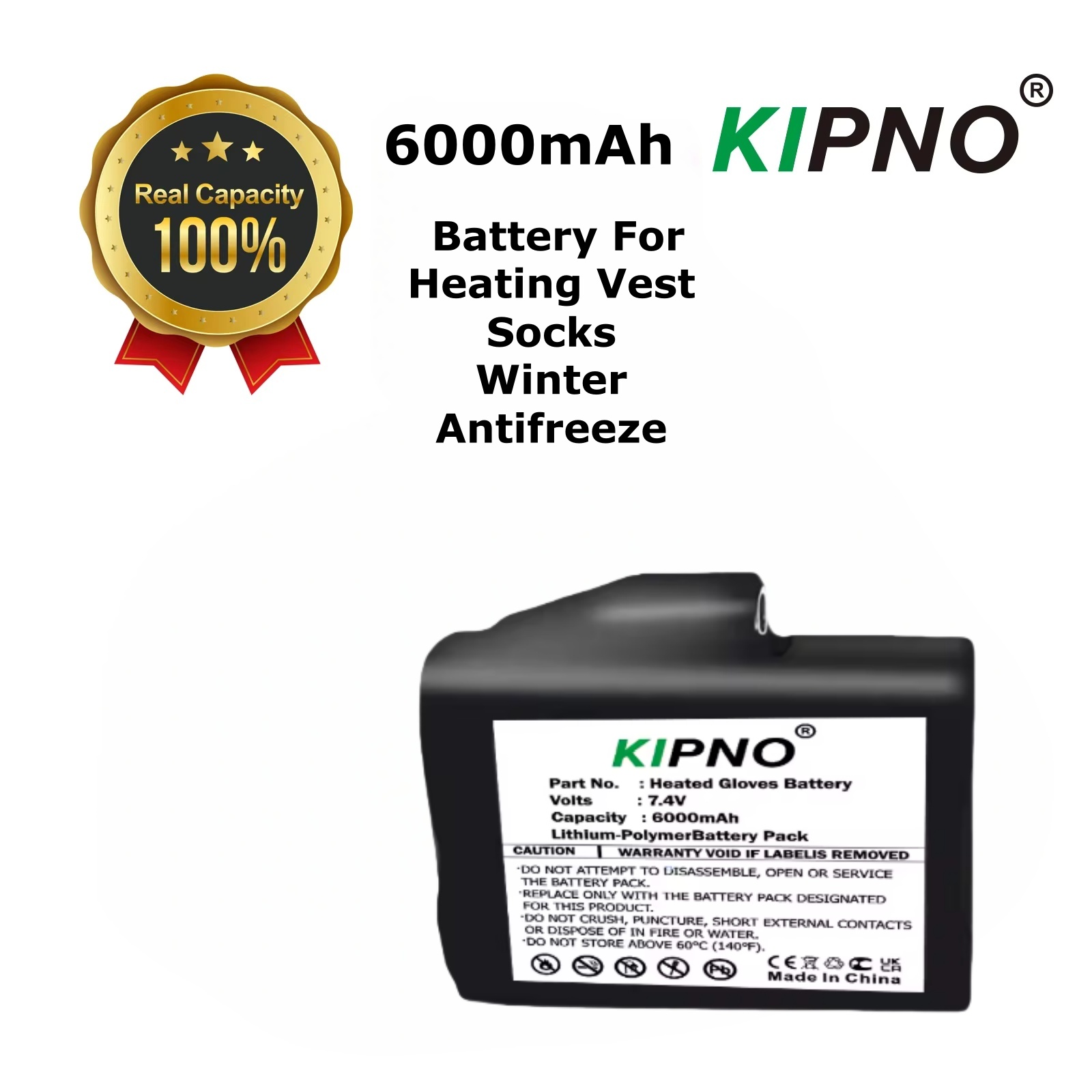 Isıtmalı Eldivenler Pil 7.4V 6 - Heated Vest Battery incelemesi ve fiyatı