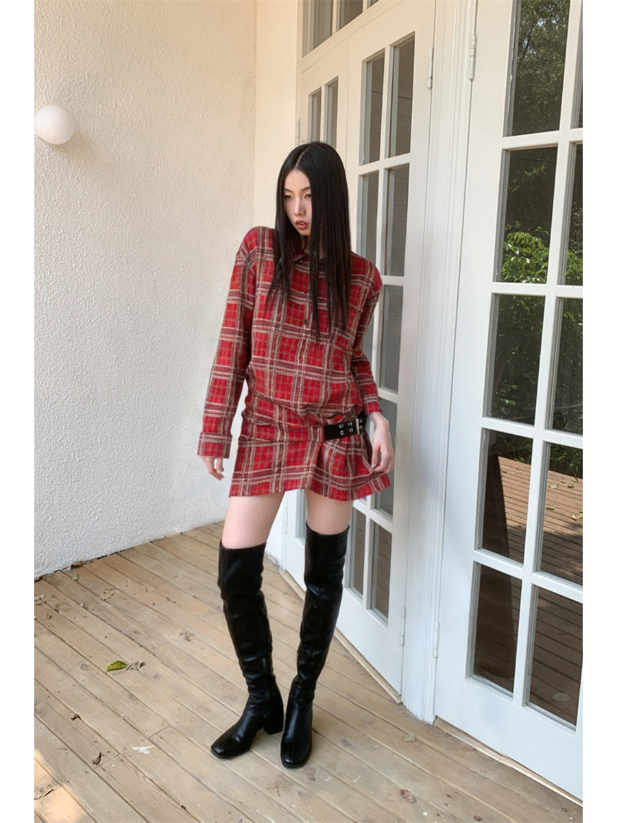 Punk Ekose Flanel Gömlek Elbis - Flannel Shirt Lined incelemesi ve fiyatı
