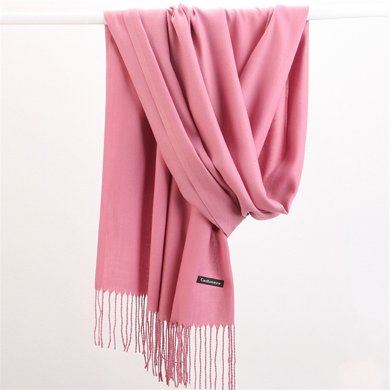 Kadınlar katı eşarp kaşmir his - Cashmere Pashmina Wrap incelemesi ve fiyatı
