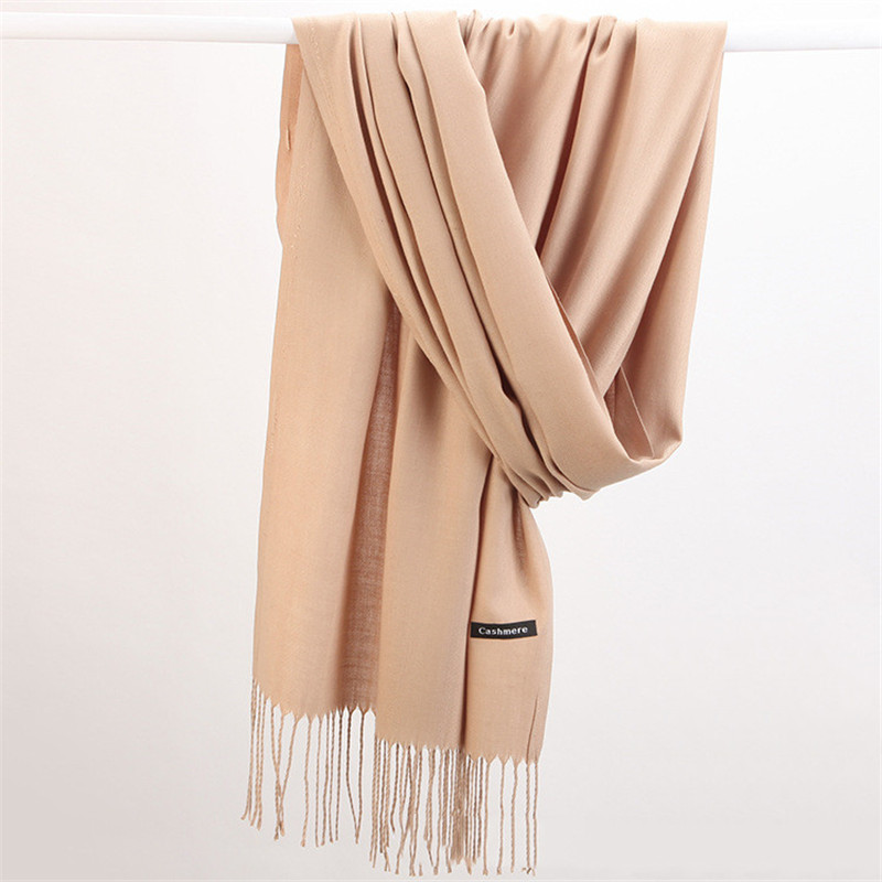 Kadınlar katı eşarp kaşmir his - Cashmere Pashmina Wrap incelemesi ve fiyatı