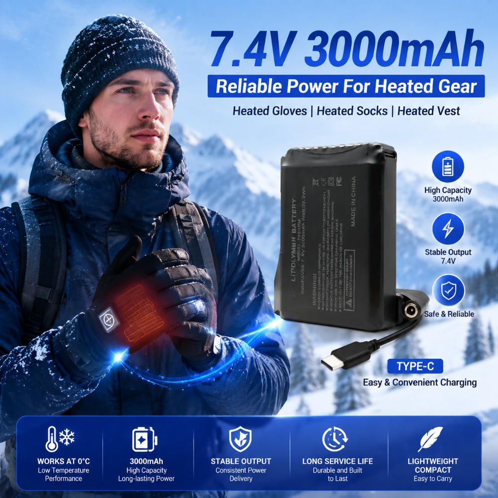 7.4V 3000mah Isıtmalı Eldiven  - Heated Vest Battery incelemesi ve fiyatı