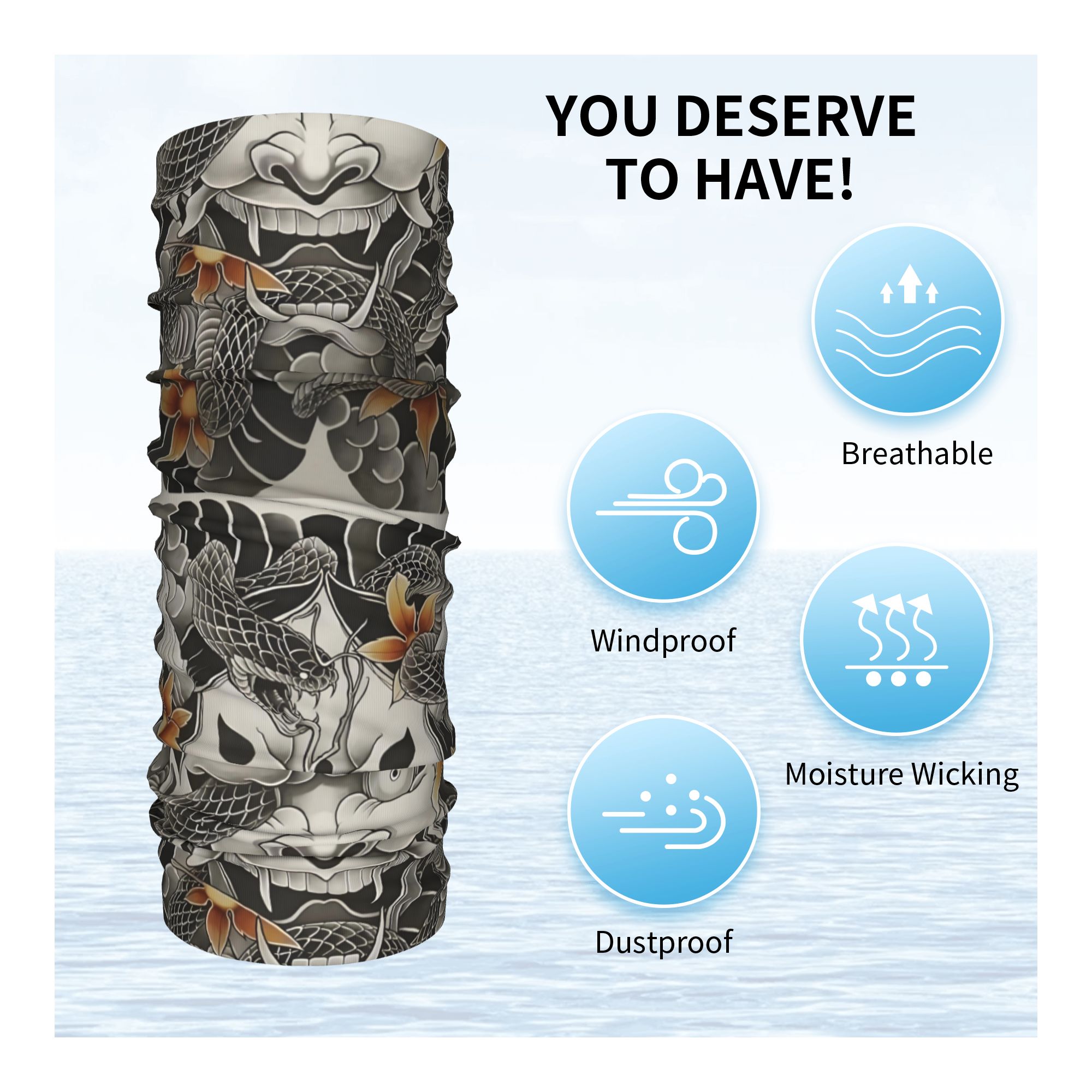 Özel Tasarım Samuray Oni Şeyta - Neck Gaiter Fleece incelemesi ve fiyatı